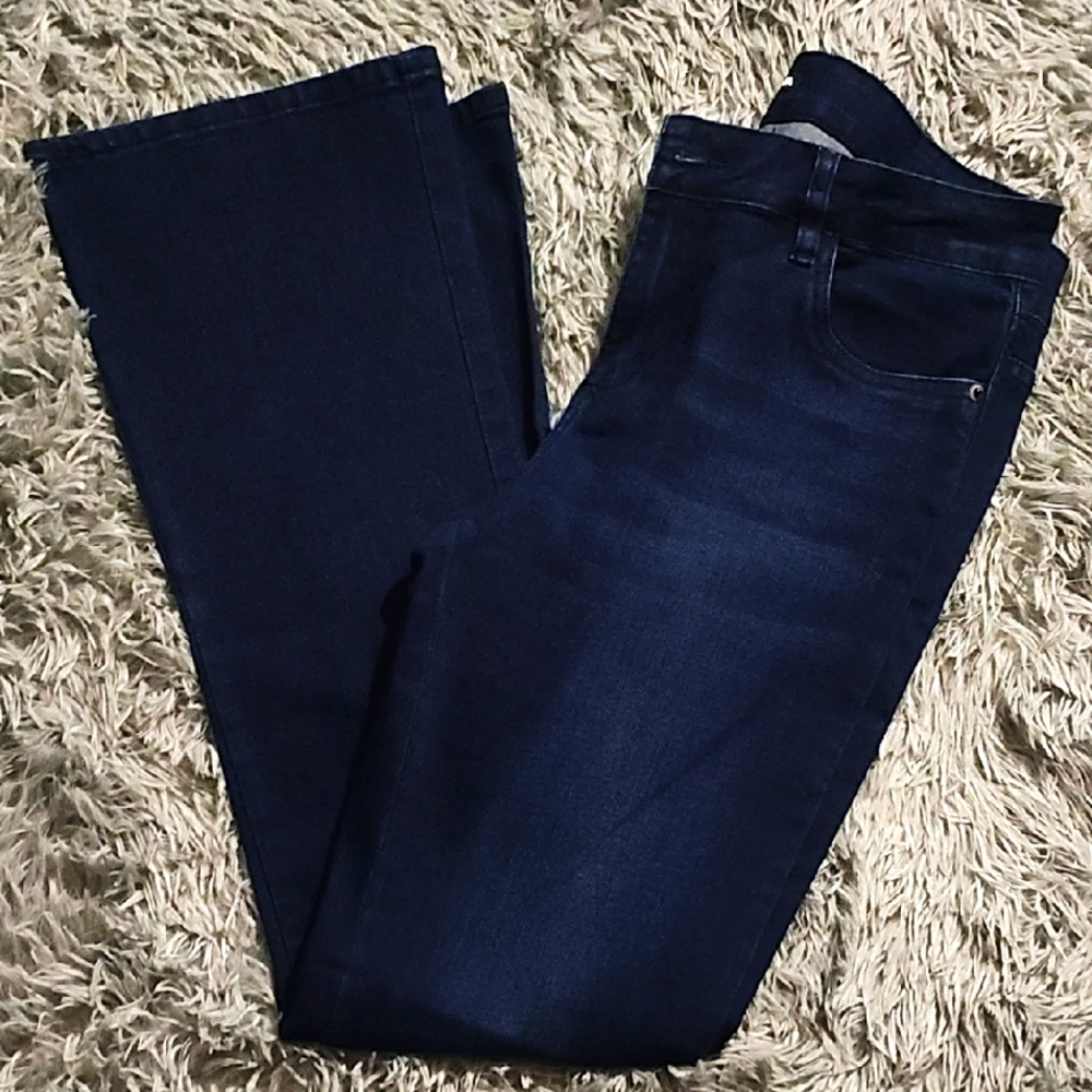 Juniors Dark Blue Denim Jeans  Boot Cut Size 9 x 32